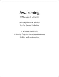Awakening SATB choral sheet music cover Thumbnail